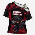 Personalised Penrith Panthers Mascot Rugby Cross Shoulder Shirt Penrith New South Wales Athletic Graphic Print
