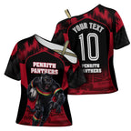 Personalised Penrith Panthers Mascot Rugby Cross Shoulder Shirt Penrith New South Wales Athletic Graphic Print
