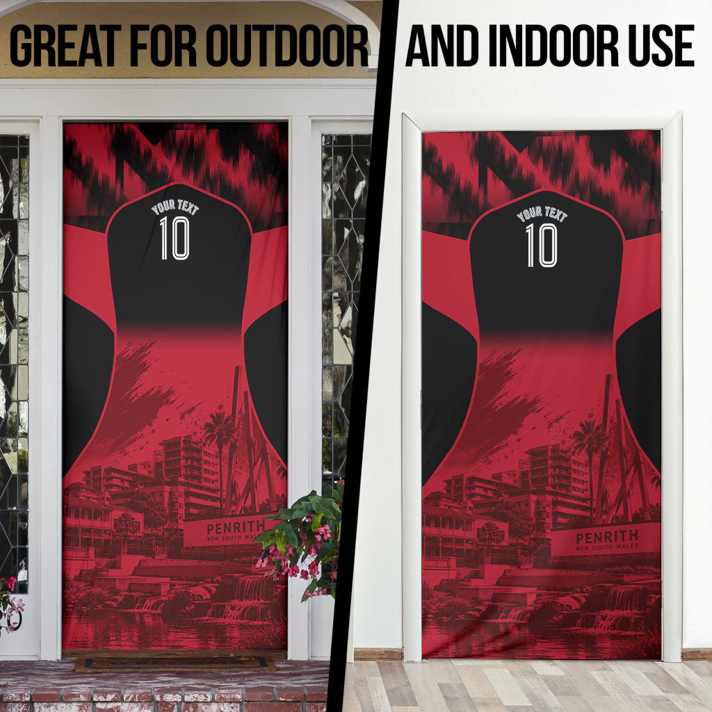 Personalised Penrith Panthers Mascot Rugby Door Cover Penrith New South Wales Athletic Graphic Print