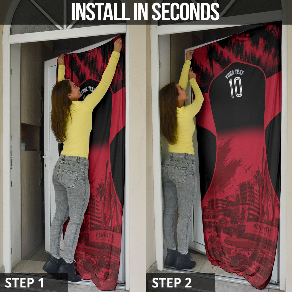 Personalised Penrith Panthers Mascot Rugby Door Cover Penrith New South Wales Athletic Graphic Print