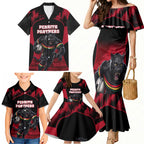 Personalised Penrith Panthers Mascot Rugby Family Matching Mermaid Dress and Hawaiian Shirt Penrith New South Wales Athletic Graphic Print