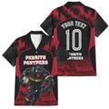 Personalised Penrith Panthers Mascot Rugby Family Matching Summer Maxi Dress and Hawaiian Shirt Penrith New South Wales Athletic Graphic Print