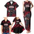 Personalised Penrith Panthers Mascot Rugby Family Matching Tank Maxi Dress and Hawaiian Shirt Penrith New South Wales Athletic Graphic Print