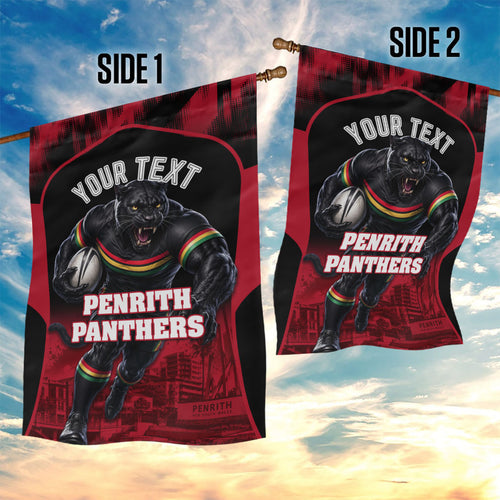 Personalised Penrith Panthers Mascot Rugby Garden Flag Penrith New South Wales Athletic Graphic Print