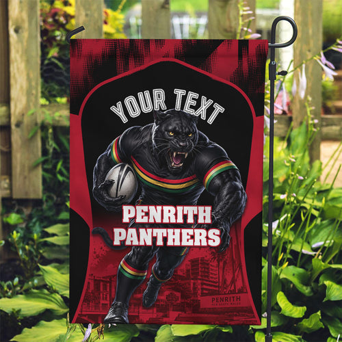 Personalised Penrith Panthers Mascot Rugby Garden Flag Penrith New South Wales Athletic Graphic Print