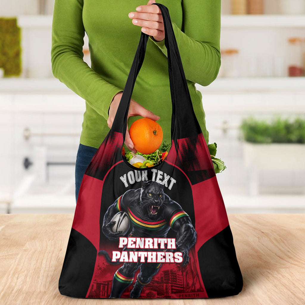Personalised Penrith Panthers Mascot Rugby Grocery Bag Penrith New South Wales Athletic Graphic Print
