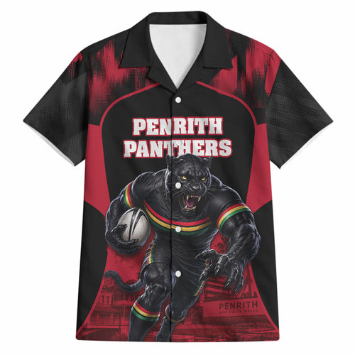 Personalised Penrith Panthers Mascot Rugby Hawaiian Shirt Penrith New South Wales Athletic Graphic Print