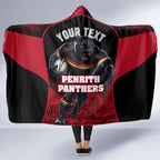 Personalised Penrith Panthers Mascot Rugby Hooded Blanket Penrith New South Wales Athletic Graphic Print