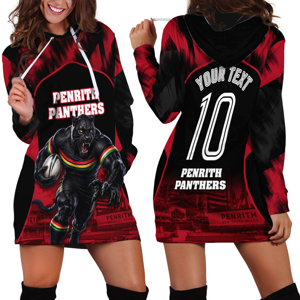 Personalised Penrith Panthers Mascot Rugby Hoodie Dress Penrith New South Wales Athletic Graphic Print