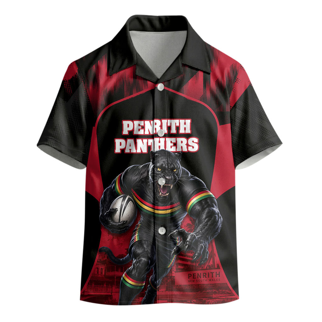 Personalised Penrith Panthers Mascot Rugby Kid Hawaiian Shirt Penrith New South Wales Athletic Graphic Print