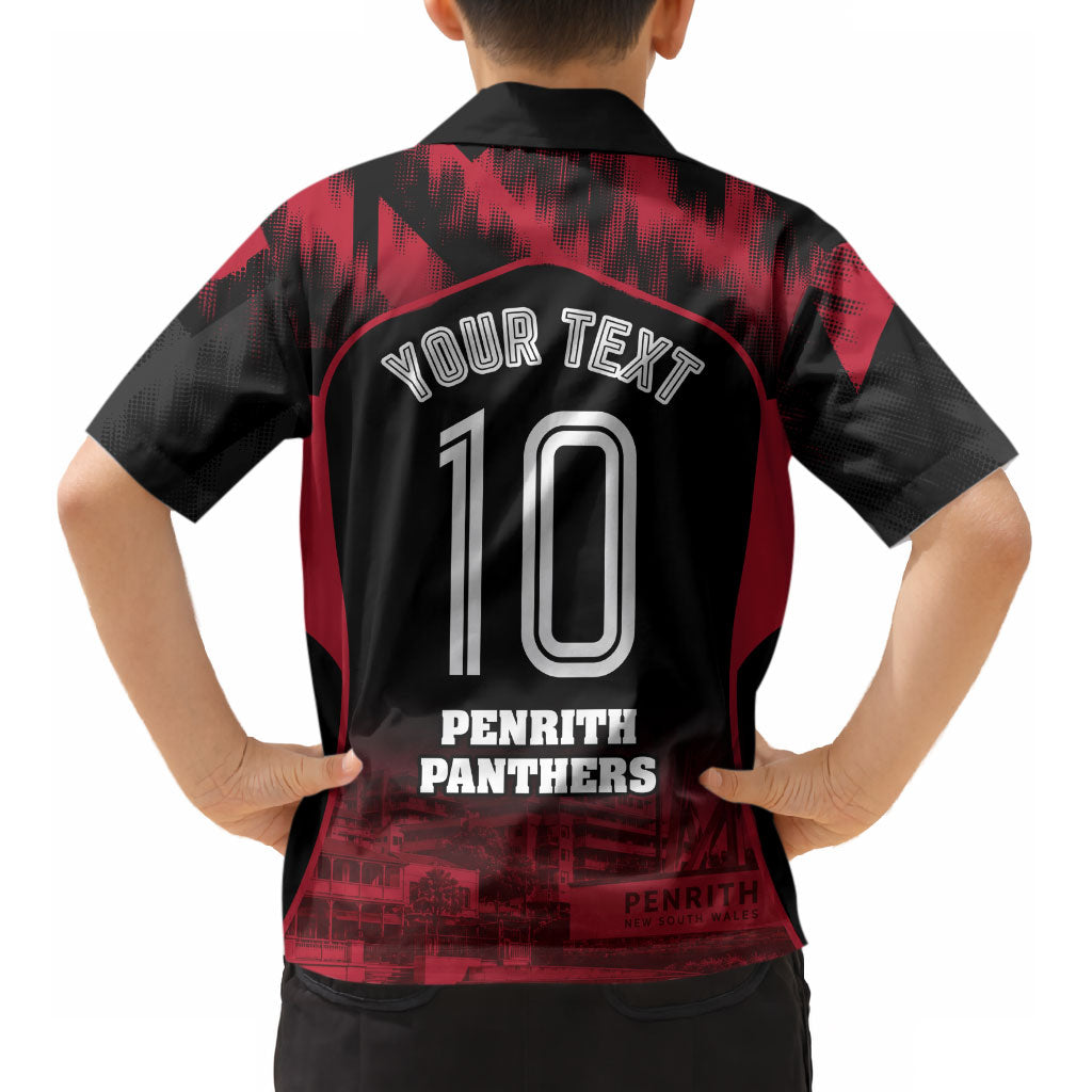 Personalised Penrith Panthers Mascot Rugby Kid Hawaiian Shirt Penrith New South Wales Athletic Graphic Print