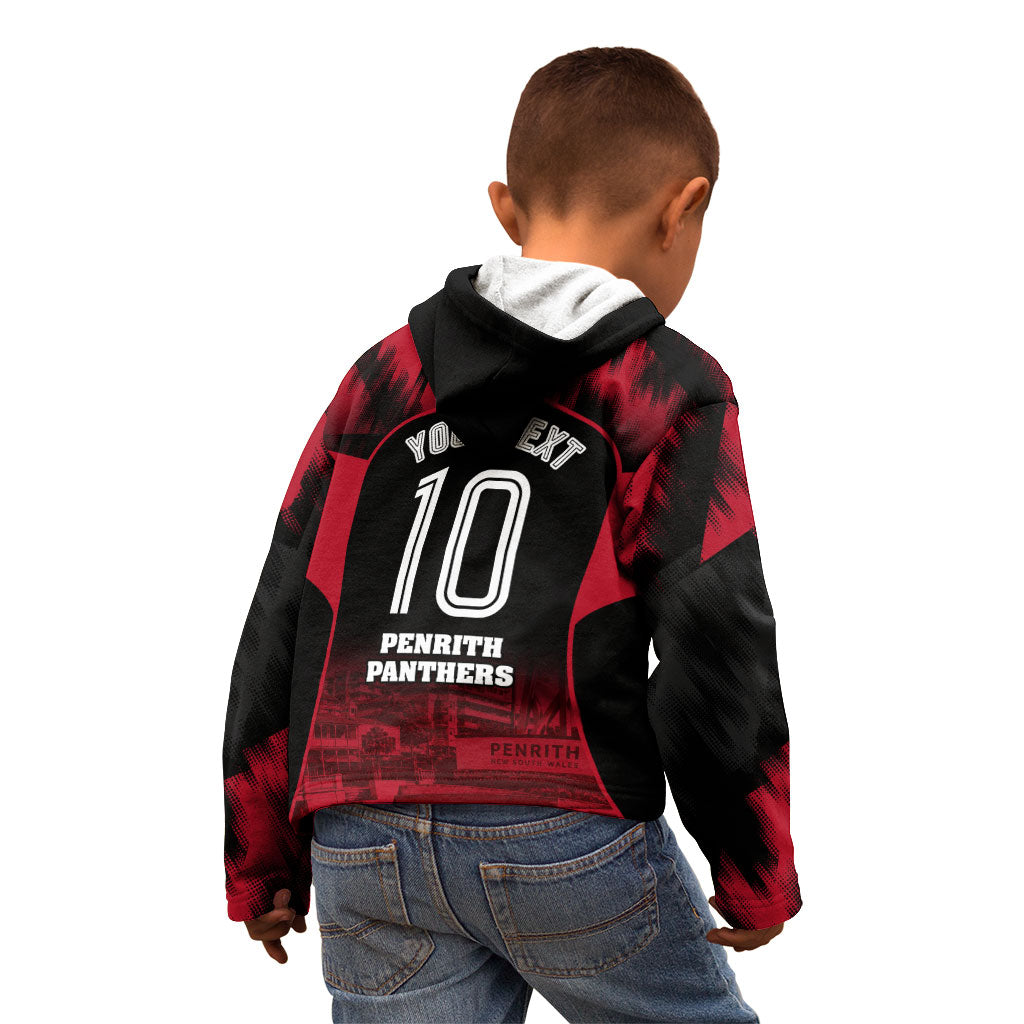 Personalised Penrith Panthers Mascot Rugby Kid Hoodie Penrith New South Wales Athletic Graphic Print