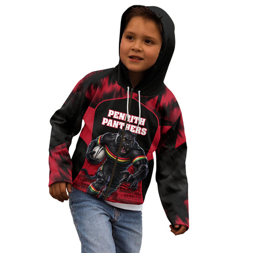 Personalised Penrith Panthers Mascot Rugby Kid Hoodie Penrith New South Wales Athletic Graphic Print