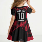 Personalised Penrith Panthers Mascot Rugby Kid Short Sleeve Dress Penrith New South Wales Athletic Graphic Print