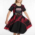 Personalised Penrith Panthers Mascot Rugby Kid Short Sleeve Dress Penrith New South Wales Athletic Graphic Print