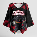 Personalised Penrith Panthers Mascot Rugby Kimono Sleeve Blouse Penrith New South Wales Athletic Graphic Print