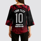 Personalised Penrith Panthers Mascot Rugby Kimono Sleeve Blouse Penrith New South Wales Athletic Graphic Print