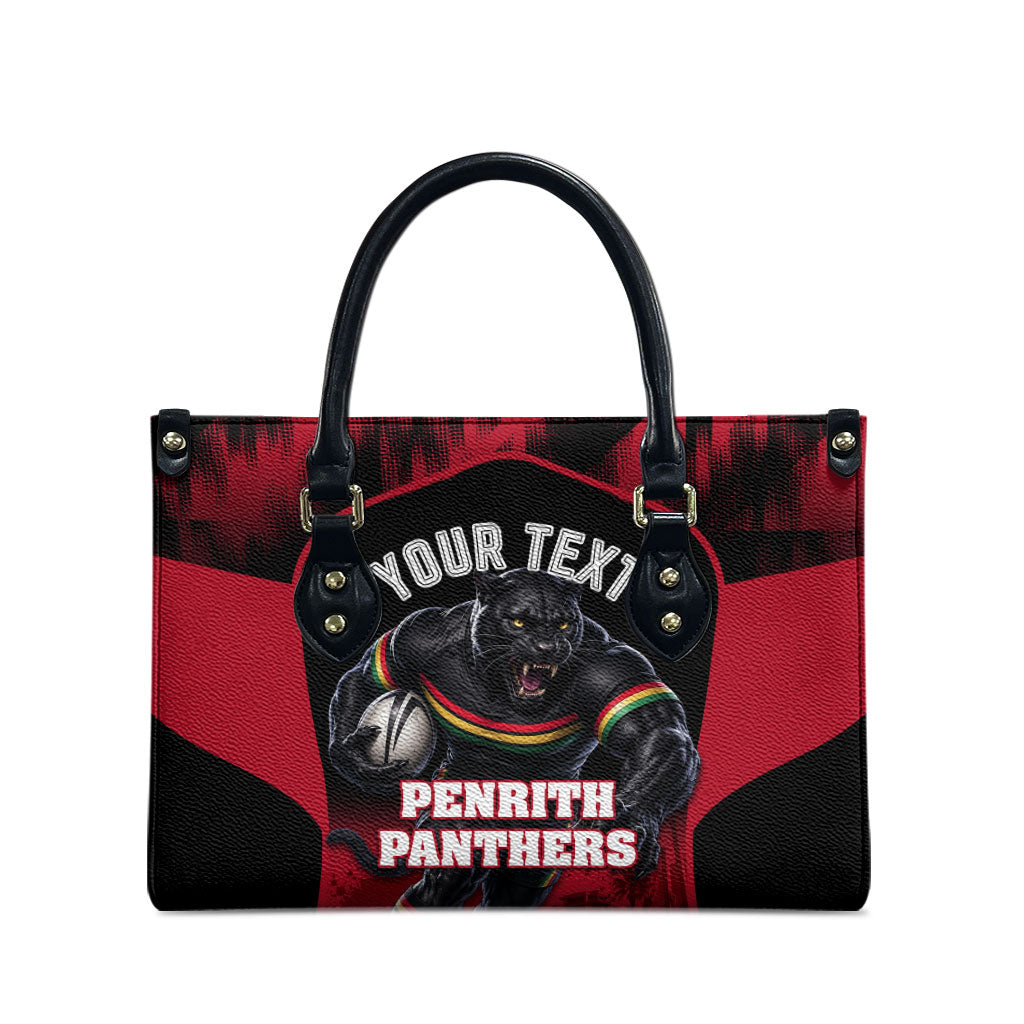 Personalised Penrith Panthers Mascot Rugby Leather Bag Penrith New South Wales Athletic Graphic Print