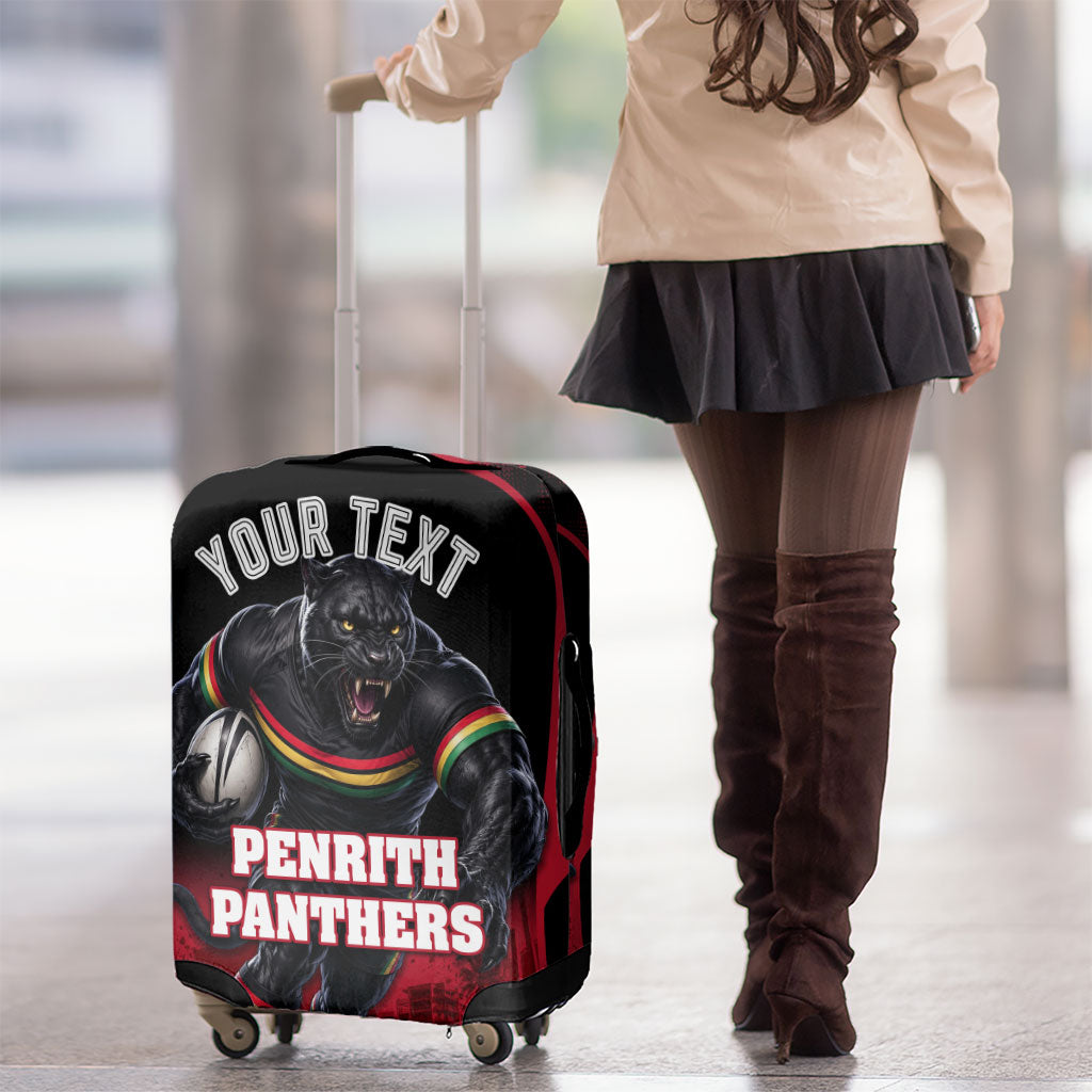 Personalised Penrith Panthers Mascot Rugby Luggage Cover Penrith New South Wales Athletic Graphic Print