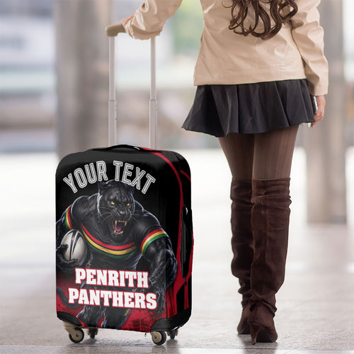 Personalised Penrith Panthers Mascot Rugby Luggage Cover Penrith New South Wales Athletic Graphic Print