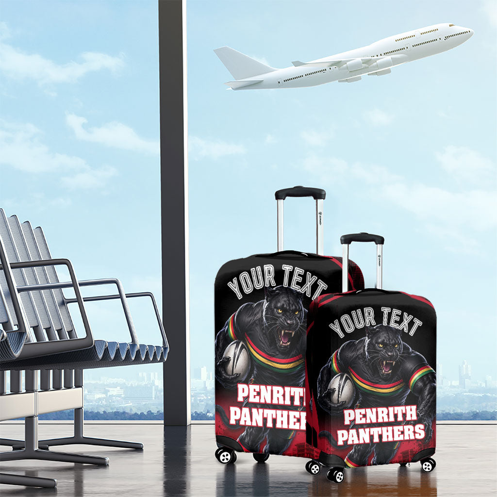 Personalised Penrith Panthers Mascot Rugby Luggage Cover Penrith New South Wales Athletic Graphic Print