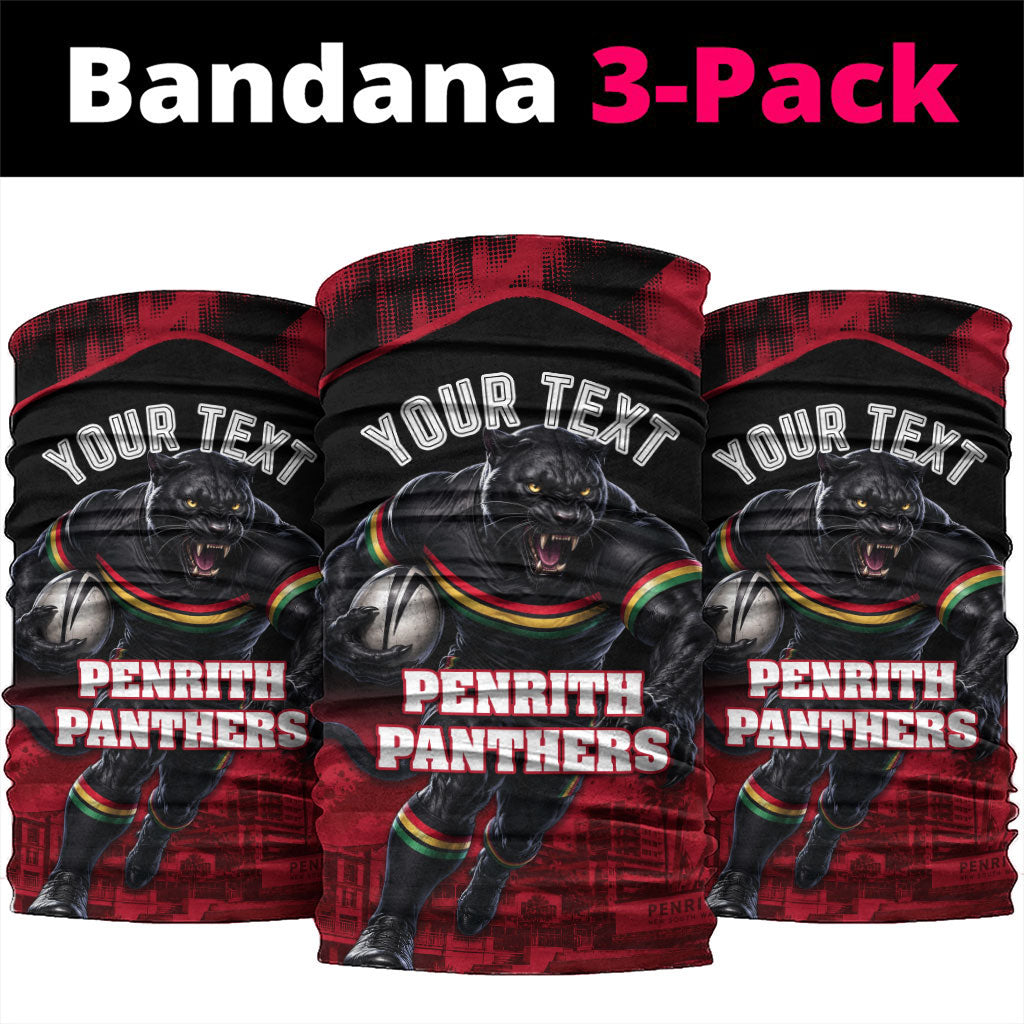 Personalised Penrith Panthers Mascot Rugby Neck Gaiter Penrith New South Wales Athletic Graphic Print