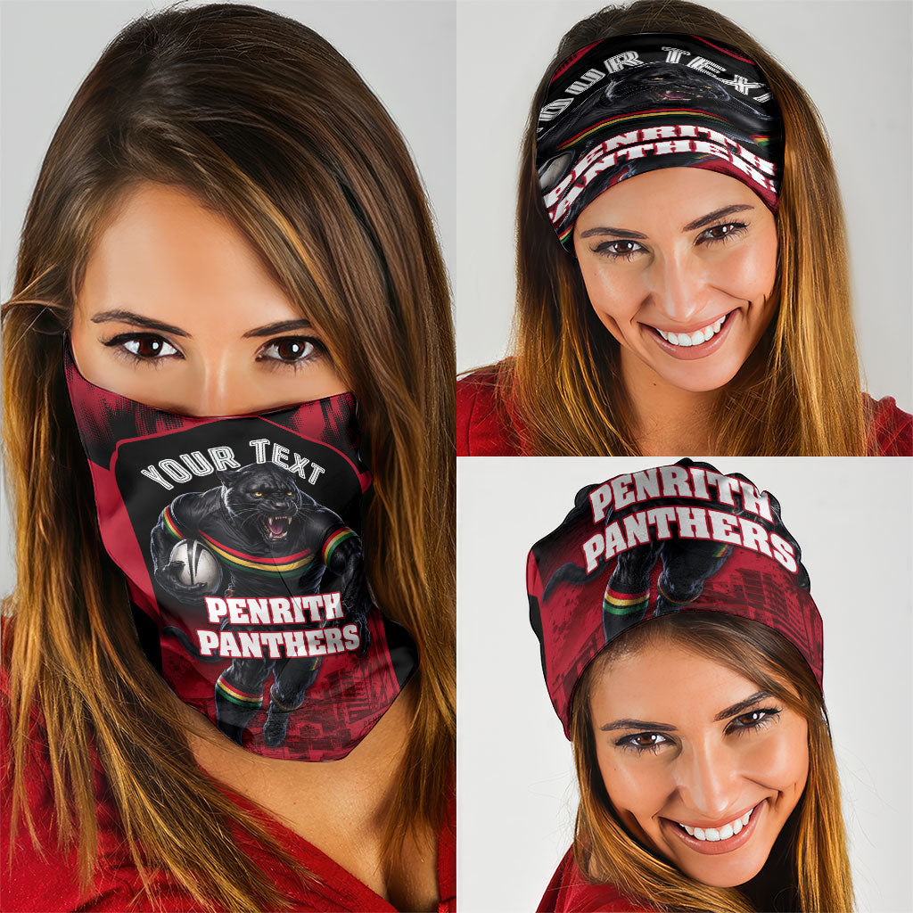Personalised Penrith Panthers Mascot Rugby Neck Gaiter Penrith New South Wales Athletic Graphic Print