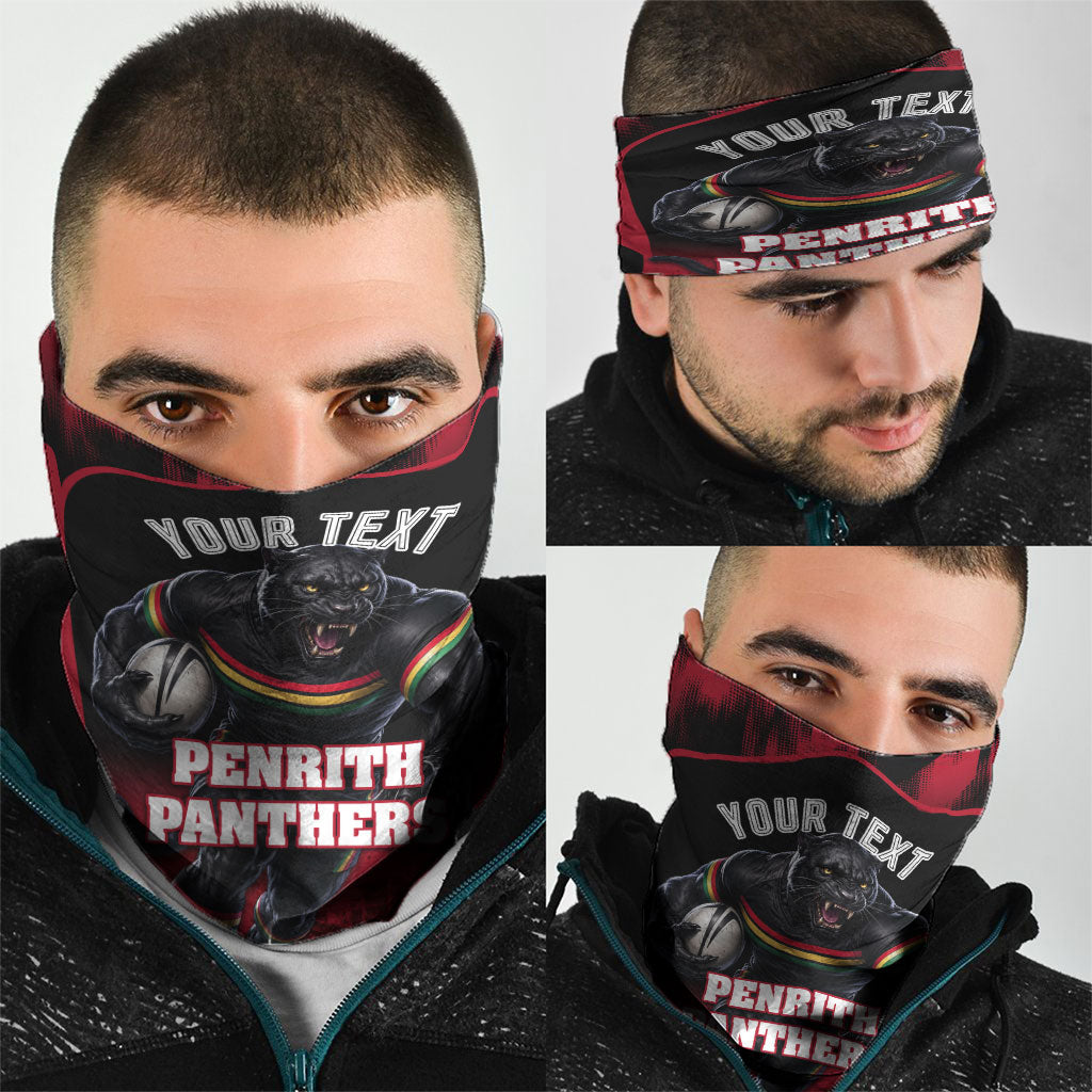 Personalised Penrith Panthers Mascot Rugby Neck Gaiter Penrith New South Wales Athletic Graphic Print