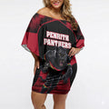 Personalised Penrith Panthers Mascot Rugby Off Shoulder Short Dress Penrith New South Wales Athletic Graphic Print