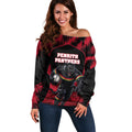 Personalised Penrith Panthers Mascot Rugby Off Shoulder Sweater Penrith New South Wales Athletic Graphic Print