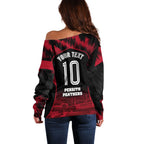 Personalised Penrith Panthers Mascot Rugby Off Shoulder Sweater Penrith New South Wales Athletic Graphic Print