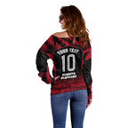 Personalised Penrith Panthers Mascot Rugby Off Shoulder Sweater Penrith New South Wales Athletic Graphic Print