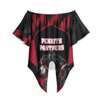 Personalised Penrith Panthers Mascot Rugby Off Shoulder Wrap Waist Top Penrith New South Wales Athletic Graphic Print