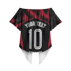 Personalised Penrith Panthers Mascot Rugby Off Shoulder Wrap Waist Top Penrith New South Wales Athletic Graphic Print