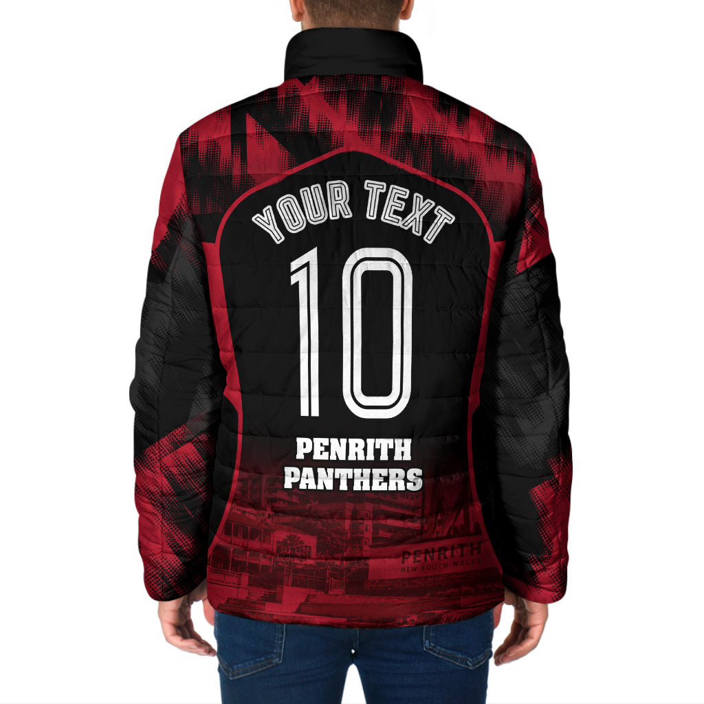 Personalised Penrith Panthers Mascot Rugby Padded Jacket Penrith New South Wales Athletic Graphic Print