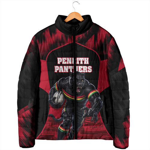 Personalised Penrith Panthers Mascot Rugby Padded Jacket Penrith New South Wales Athletic Graphic Print