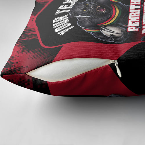 Personalised Penrith Panthers Mascot Rugby Pillow Cover Penrith New South Wales Athletic Graphic Print