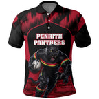 Personalised Penrith Panthers Mascot Rugby Polo Shirt Penrith New South Wales Athletic Graphic Print