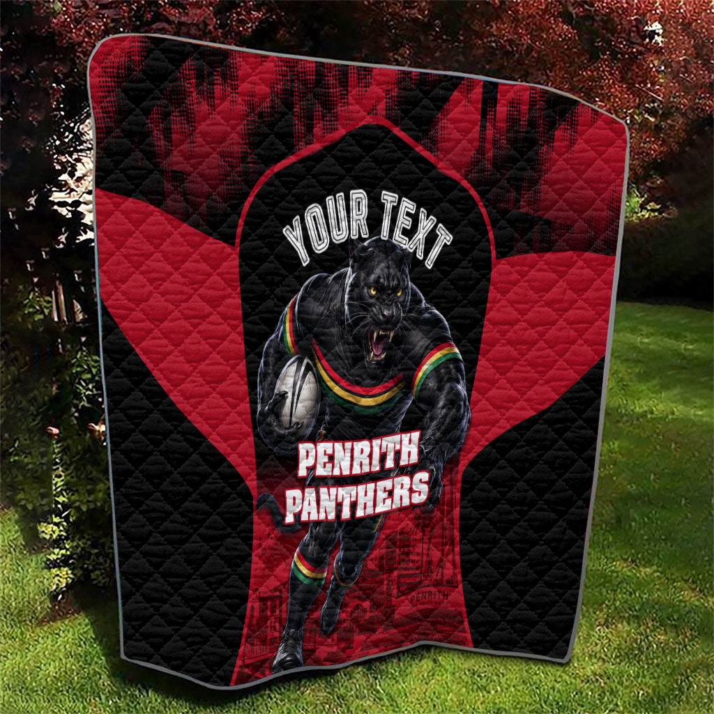 Personalised Penrith Panthers Mascot Rugby Quilt Penrith New South Wales Athletic Graphic Print