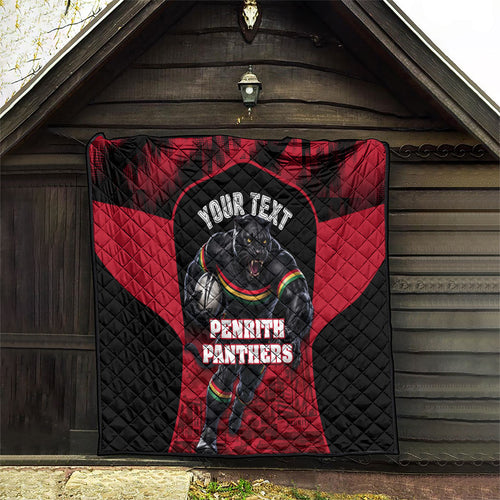 Personalised Penrith Panthers Mascot Rugby Quilt Penrith New South Wales Athletic Graphic Print