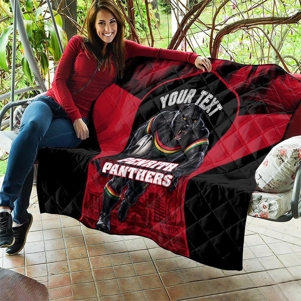 Personalised Penrith Panthers Mascot Rugby Quilt Penrith New South Wales Athletic Graphic Print
