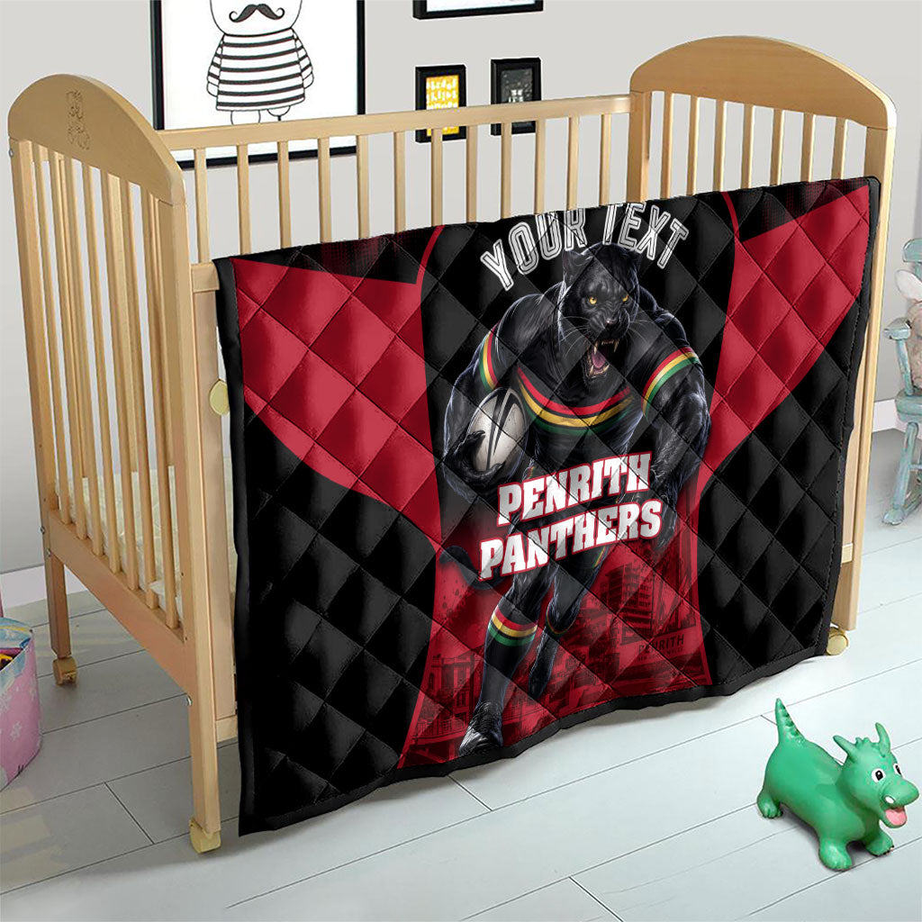 Personalised Penrith Panthers Mascot Rugby Quilt Penrith New South Wales Athletic Graphic Print