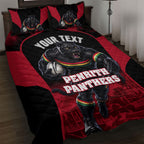 Personalised Penrith Panthers Mascot Rugby Quilt Bed Set Penrith New South Wales Athletic Graphic Print