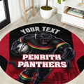 Personalised Penrith Panthers Mascot Rugby Round Carpet Penrith New South Wales Athletic Graphic Print