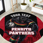 Personalised Penrith Panthers Mascot Rugby Round Carpet Penrith New South Wales Athletic Graphic Print