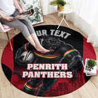 Personalised Penrith Panthers Mascot Rugby Round Carpet Penrith New South Wales Athletic Graphic Print
