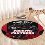 Personalised Penrith Panthers Mascot Rugby Round Carpet Penrith New South Wales Athletic Graphic Print