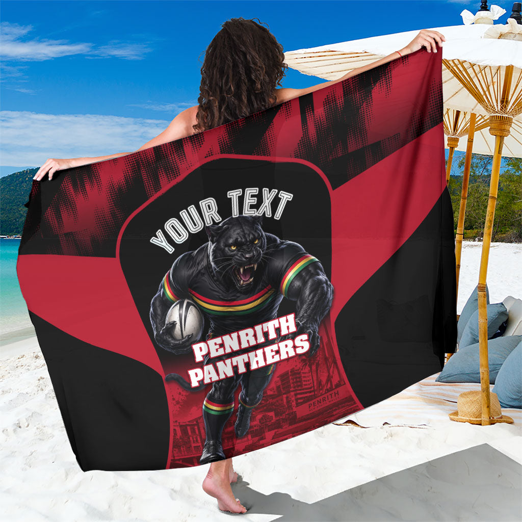 Personalised Penrith Panthers Mascot Rugby Sarong Penrith New South Wales Athletic Graphic Print
