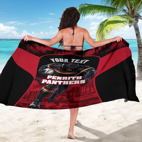 Personalised Penrith Panthers Mascot Rugby Sarong Penrith New South Wales Athletic Graphic Print