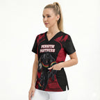 Personalised Penrith Panthers Mascot Rugby Scrub Top Penrith New South Wales Athletic Graphic Print